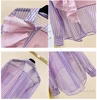 2022 Spring and Autumn Women's Korean-Style Loose Striped Shirt New Ruffle Blouse Fashion Girls ladies tops blusas mujer de moda ► Photo 3/6