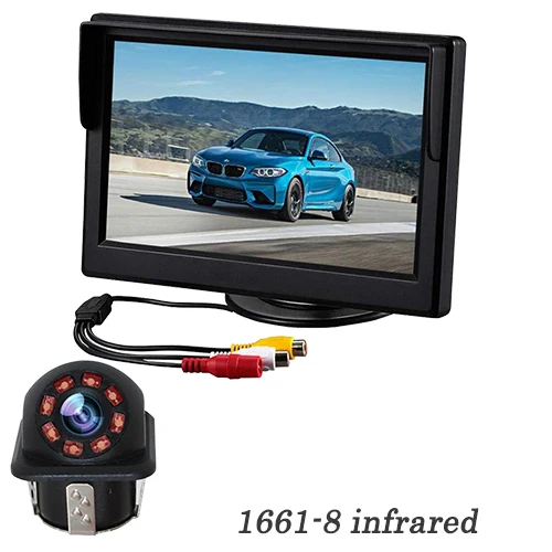Автомобильный монитор 5 дюймов TFT lcd задний вид автомобиля резервная камера IR универсальное зеркало помощь при парковке Для Chevrolet: Cruze/Epica - Цвет: 1661-8 infrared