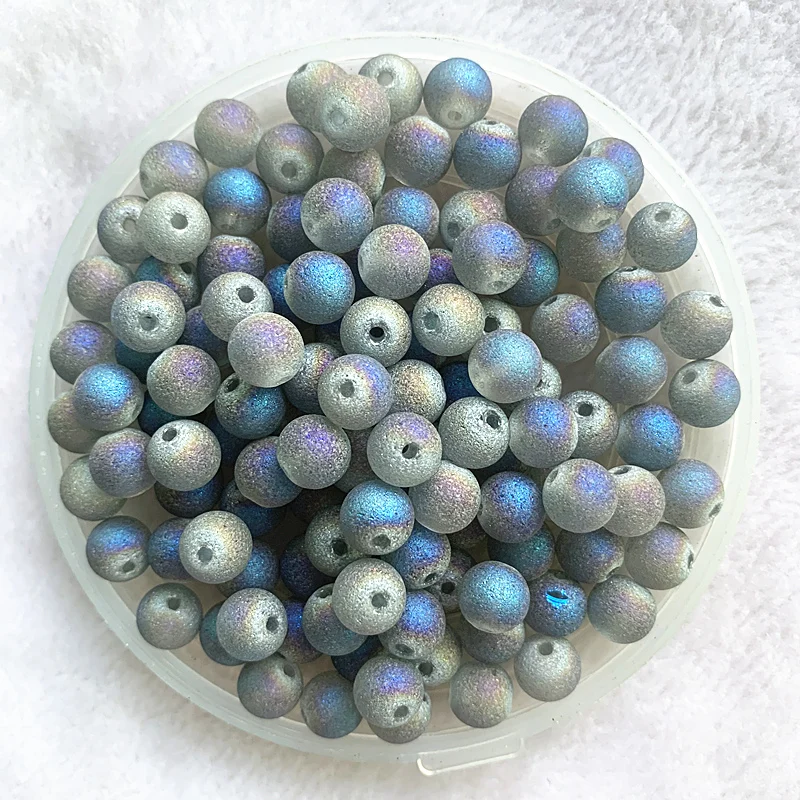New 6/8mm Austrian Frosted Matt Crystal Glass Beads Loose Spacer Beads