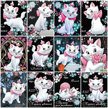 

Evershine Full Square Round Diamond Painting Cat 5D DIY Diamond Embroidery Cross Stitch Cartoon Rhinestone Mosaic Home Decor