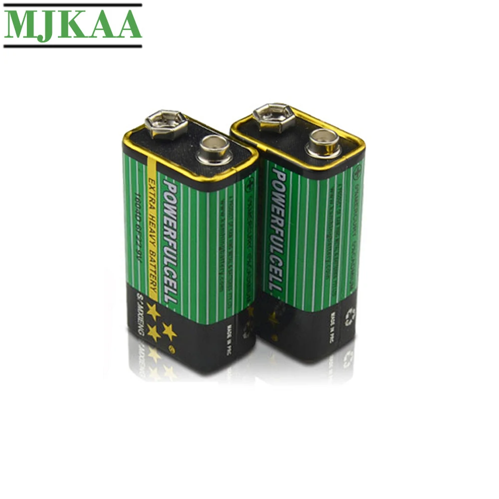 MJKAA 6 шт. 6F22 1604D 6LR61 9в батарея 100% оригинальные высококачественные цинковые