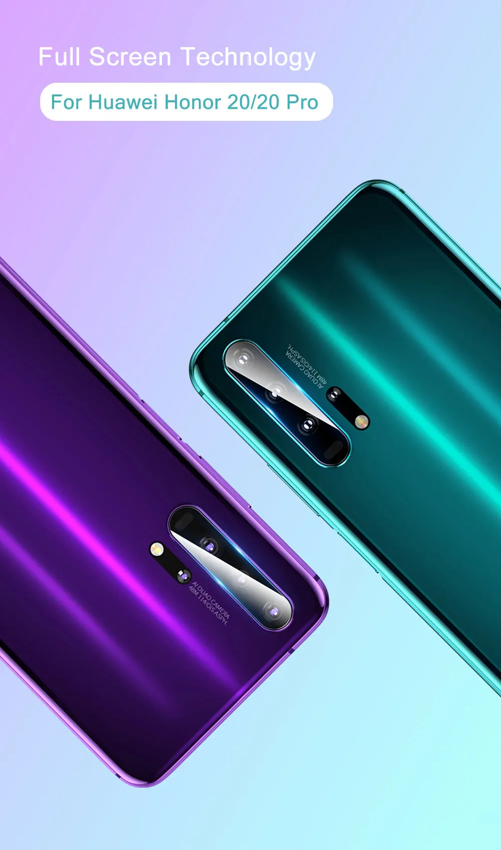 2 шт. для huawei Honor 20 Pro Защита объектива камеры закаленное стекло на для Honor 20 Защитная стеклянная пленка полная защита