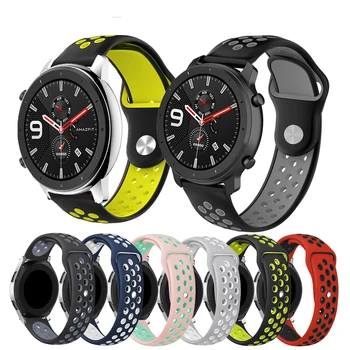 

Silicone Sport Strap For xiaomi Amazfit Bip Strap watchband For Huami Amazfit Pace Stratos 2 GTS GTR 42 47 MM Strap Bracelet