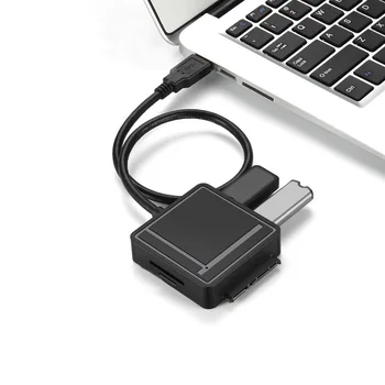 

Multi-Function USB 3.0 to SATA Adapter for 2.5/3.5 inch HDD SSD Hard Disk Drive USB 3.0 Hub Splitter 2 Port + TF SD Card Reader