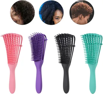 

2PC New Scalp Massage Comb Hair Brush Women Detangle Hairbrush Anti-tie Knot Comb CombRelease Head Physician Steel Ball Comb