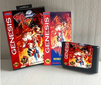 

Fatal Fury 2 With Box And Manual 16bit MD Game Card For Sega Mega Drive For Genesis
