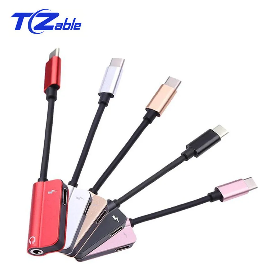 5pcs USB Type C to 3 5mm Jack Cable Headphone Plug Adapter Aux Audio cables for one plus 7 usb c music converter for huawei
