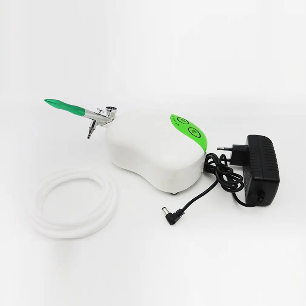 

2019 Portable Oxygen Inject Machine Spray Gun Airbrush Compressor Set Mini Pump Pen Art Painting Tattoo Craft DIY Nail Paint Gun