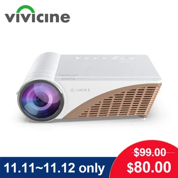 

Vivicine V600 Support 1080p Portable HD Home Theater LED Smart Video Projector,Option Android 10 HDMI USB Movie Proyector Beamer