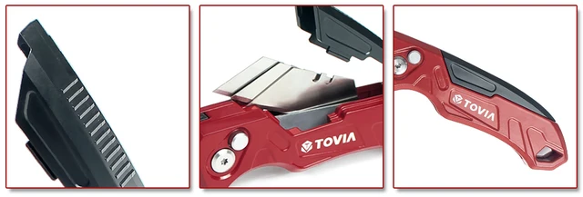 סכין יפנית מתקפלת עם 10 להבי טרפז מתנה T Tovia