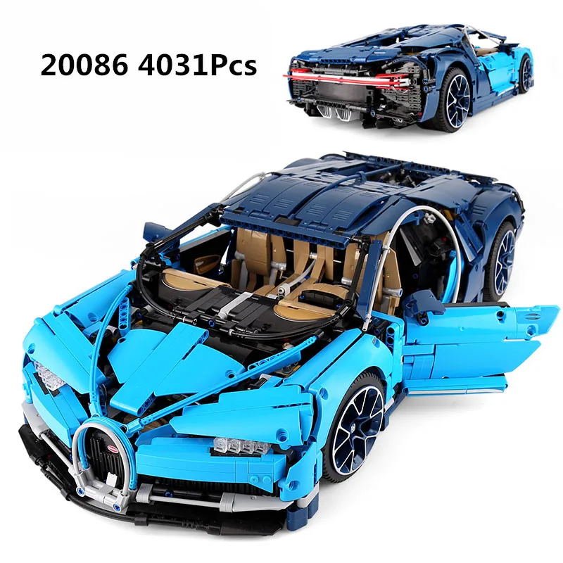 20086 90056 техника серии Bugattied Супер гоночный автомобиль чугун модель здания 4031 шт БЛОКИ кирпичная Игрушка Дети совместимые 42083