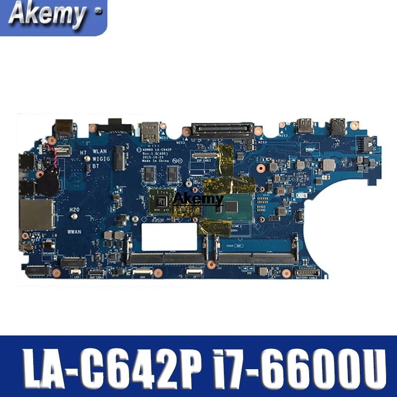 Материнская плата для ноутбука Dell Latitude E5570 ADM80 LA-C642P REV: 1,0(A00) i7-6600U