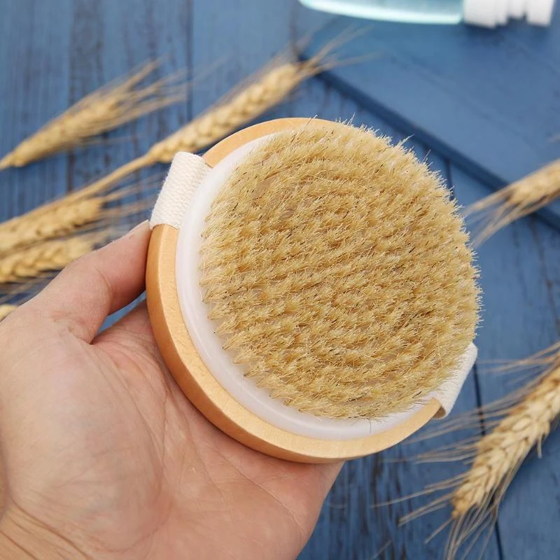 Bamboo Body Brush Exfoliating Cleaning Brush Skin Body Body Dry