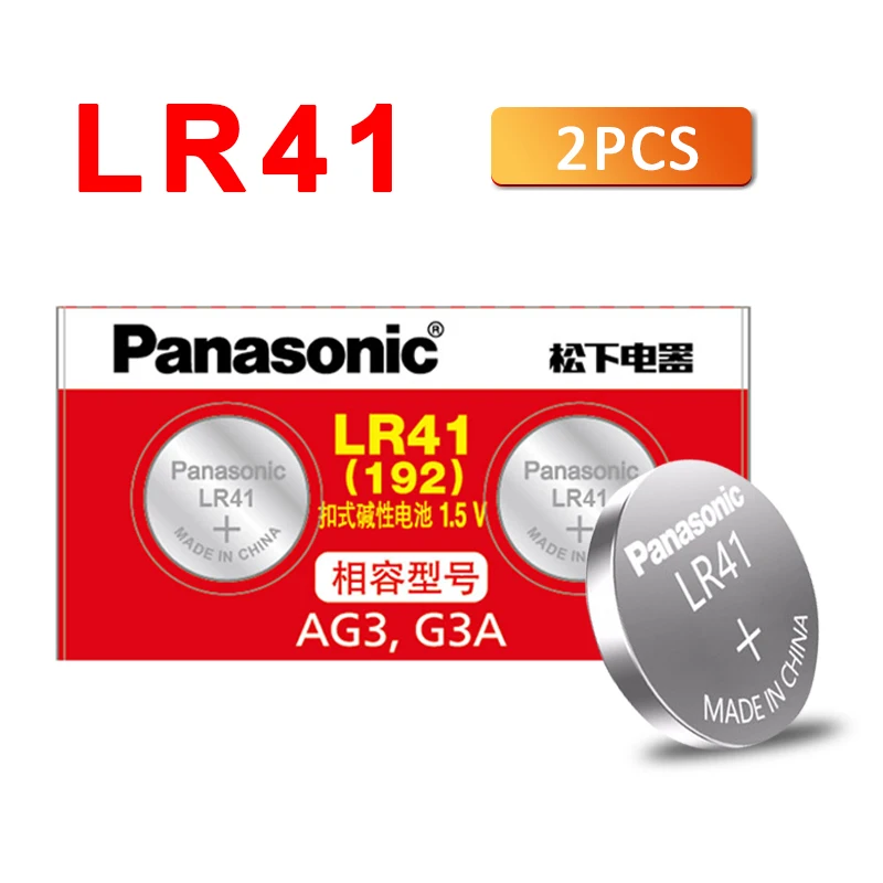 2pcs/lot Panasonic Lr41 Button Cell Battery Lr 41 Sr41 Ag3 G3a L736 192 ...