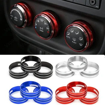 

3pcs Decoration Audio Button Inner Accessories Air Conditioning Twist For Jeep JK JKU For Compass For Patriot 2011-2016