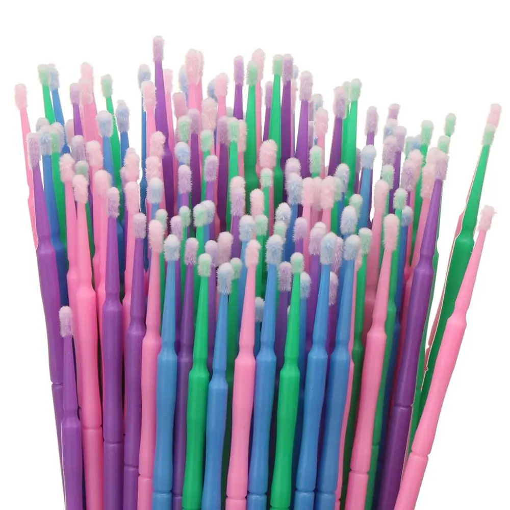1000 PCS Disposable Make Up Eyelashes Mini Individual lashes Applicators Mascara Brush Lashes Extensions Makeup Cotton 3