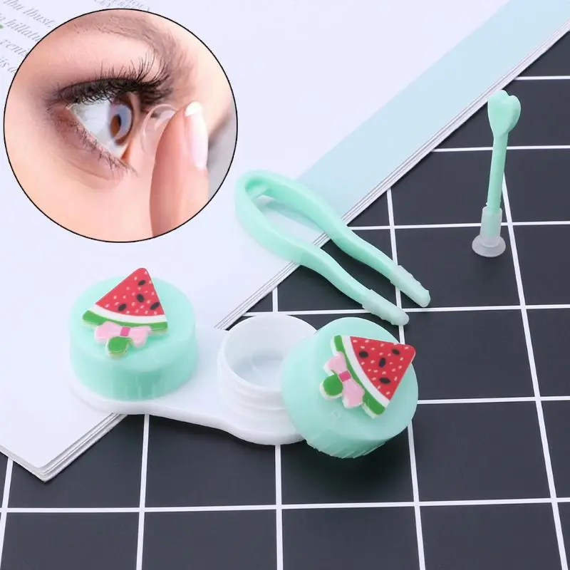 

Contact Lens Box Creative Travel Portable Case Eyes Care Storage Kit Container random color