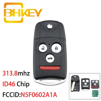 

BHKEY N5F0602A1A Car Remote Key for Toyota/Acura MDX RDX 2007-2012 Flip Key for Car ID46 Chip for Toyota Key 4 Buttons