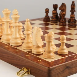 Gifts Chess Board Games Foldable Vintage Travel Table Chess Set Handmade Luxury Large Box Kids Juegos De Mesa Entertainment QXF5
