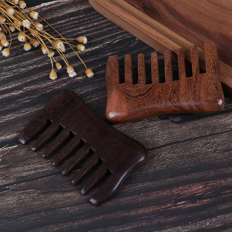 

Natural Wood comb hair Wooden wide tooth hair comb detangler Sandalwood Waist and Makeup comb