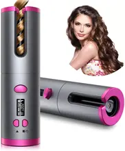 Sem fio automático rotativo modelador de cabelo usb recarregável curling ferro display led temperatura ajustável ferramenta estilo onda styer