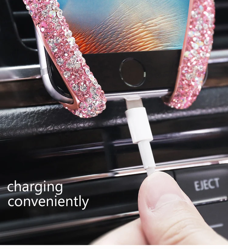 Универсальный автомобильный держатель для телефона Air Vent Mount Clip Bling Rhinestone автомобильный мобильный телефон держатель для мобильного смартфона подставка автомобильный аксессуар