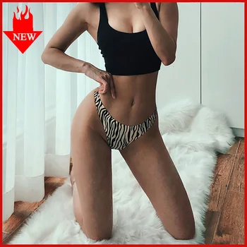 

Women's Sexy Leopard Print G-String Seamless Thong Panties Underwear Low Waist String Underwear Nightclub Whore Intimate T Panty