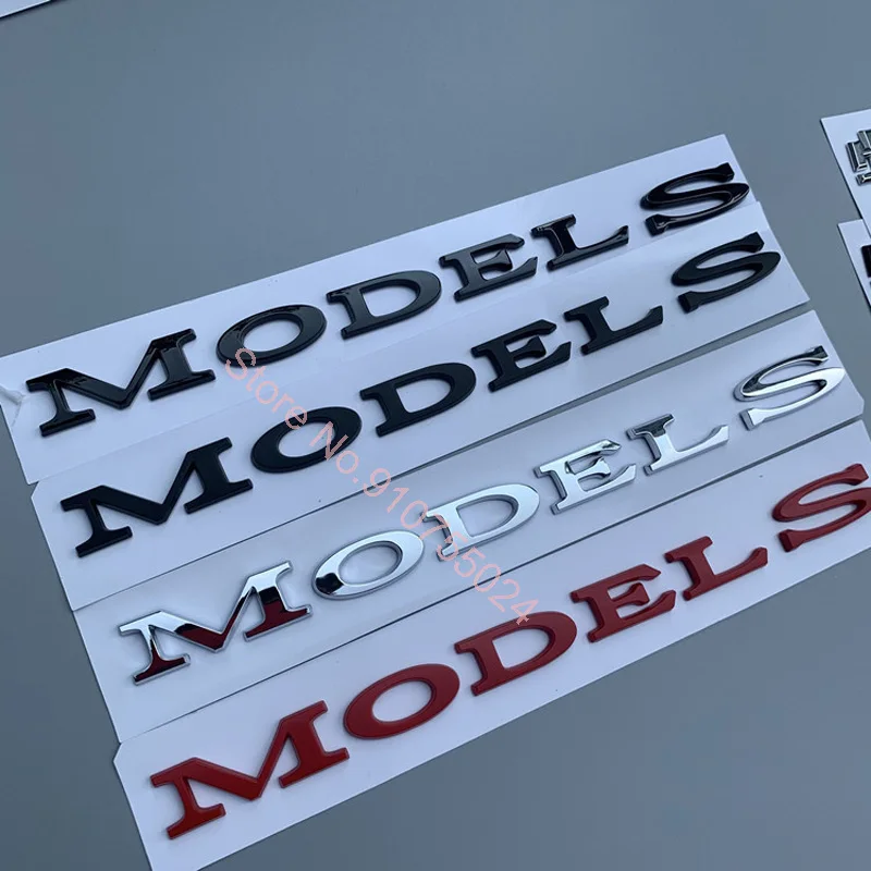 

Car Rear Back Trunk Logo Replace Letters ABS Sticker For Tesla Model S Logo Emblem Badge Styling Stickers