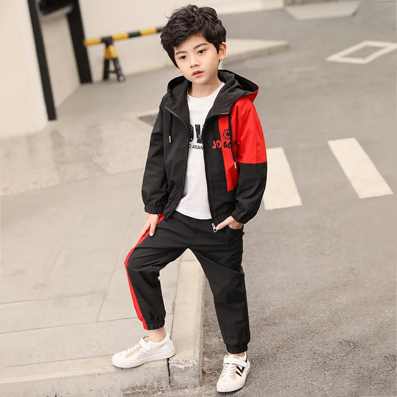

Childrenswear Big Boy BOY'S Sportswear Spring And Autumn Two-Piece Set Children Autumn Clothing 2019 New Style Korean-style West
