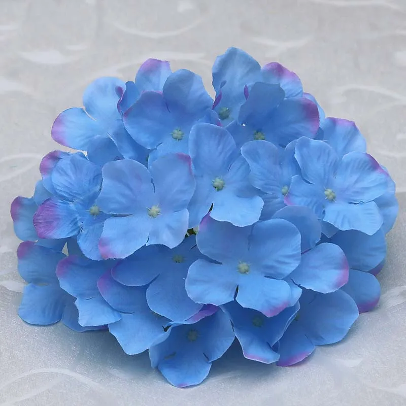 color9 50 шт. искусственная шелковая Гортензия Цветок голова шар Хризантема Свадебный путь домашний отель DIY цветок стены аксессуары - Цвет: color9