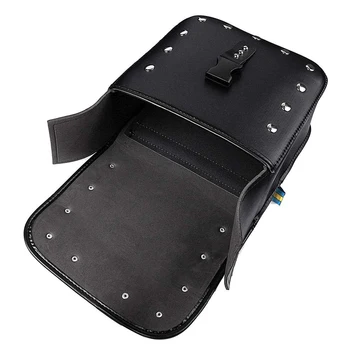 

2pcs Hairbrush Quick Install Side Pouches Motorcycle Bag Waterproof Roll Sunglasses Bottle Tool Holder Universal PU Leather