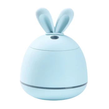 

200ML USB Rabbit Shape Air Humidifier Ultrasonic Cool-Mist Adorable Mini Aroma Humidifier for Office Home Living Room Bedroom Bl