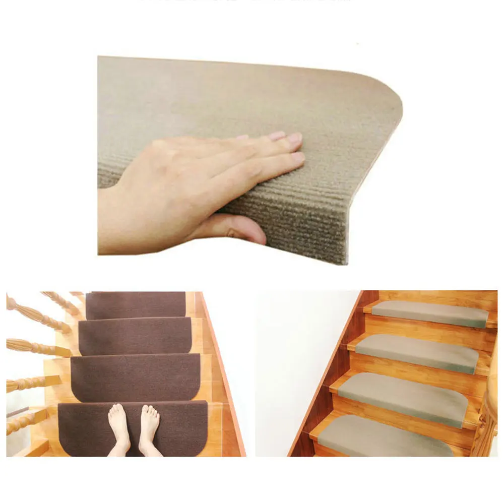 

Stair Pads 65x24cm Anti-slip Rugs Carpet Mat Sticky Bottom Repeatedly-use Safety Pads Mat for Home