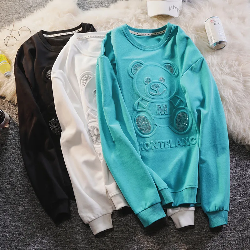 CGC 2021 Autumn Woman Hoodies Casual Kawaii Cartoon Print Sweatshirts Long Sleeve Tops Oversize itself Korean Female Anime Hoody