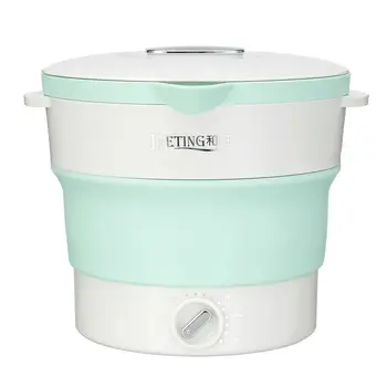 

Portable Folding Silicone Electric Hot Pot Multi Cooker Heated Food Container Kettle Steamer Kitchen Cooking Tools 220V 600W