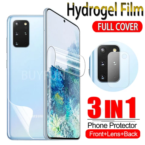Hydrogel Film For Samsung Galaxy S21 S20 Ultra Fe S21+ S20+ 4G/5G Full Cover Water Gel Soft Films Samsang S 21 20 Plus HD