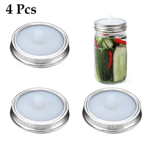 4 шт Силиконовые брожения Воздушные Замки крышки брожения прорастания крышка без воды пищевой нержавеющей стали полосы для Mason Jar
