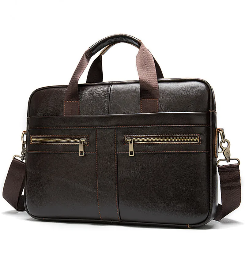 Мужской портфель, сумка высокого качества, деловая, известный бренд, кожа, на плечо, сумка-мессенджер, Офисная Сумка, 15 дюймов, сумка для