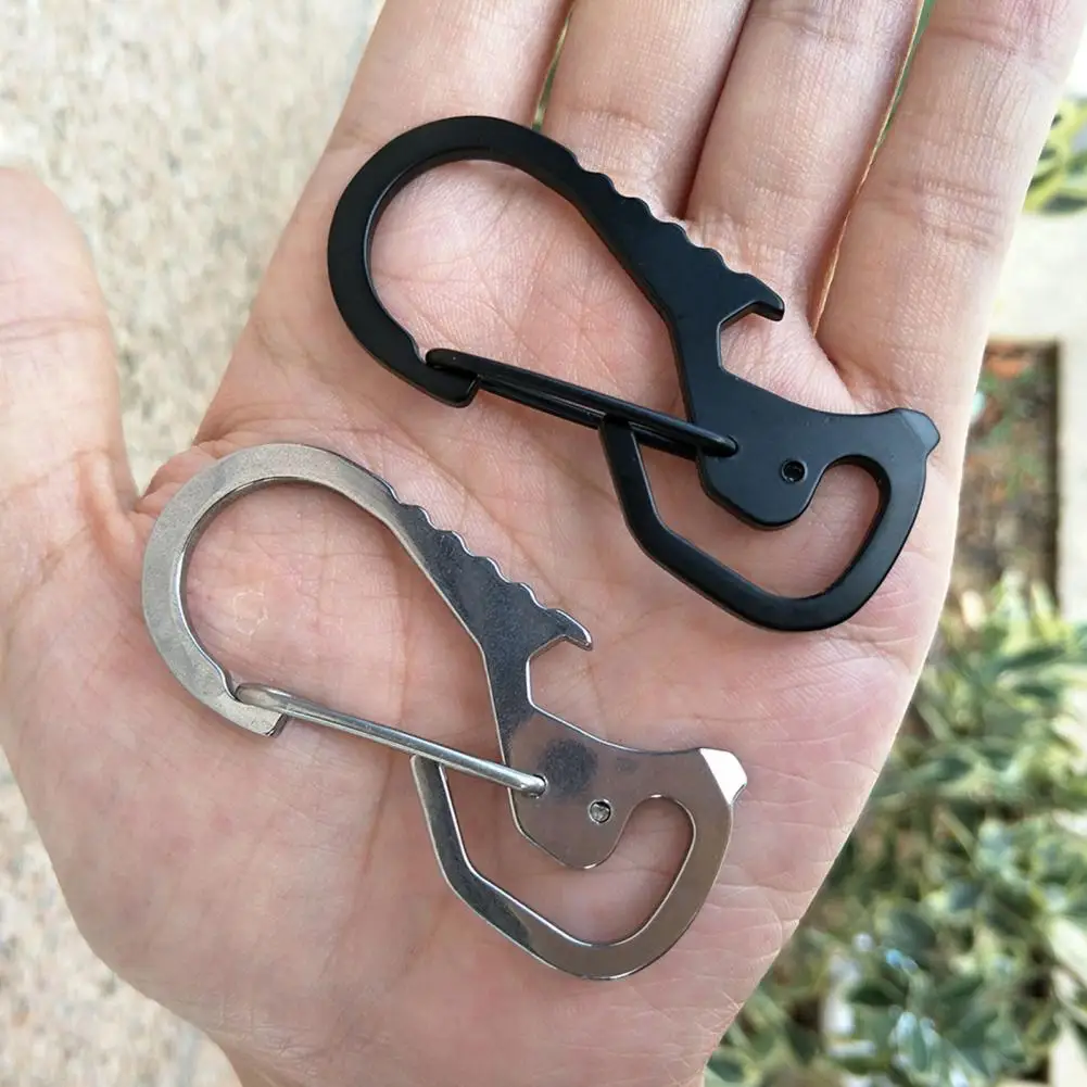 Carabiner Clips Key Chain Clip Carabiner Belt Clip Multi Function Tool Outdoor Carabiner Cap Lifter Hex Driver Bottle Opener