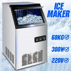 Эффективный 68 кг/24 H 220V ЕС вилка электрическая автоматическая кубик льда коммерческих или дома Применение машина для производства льда 300