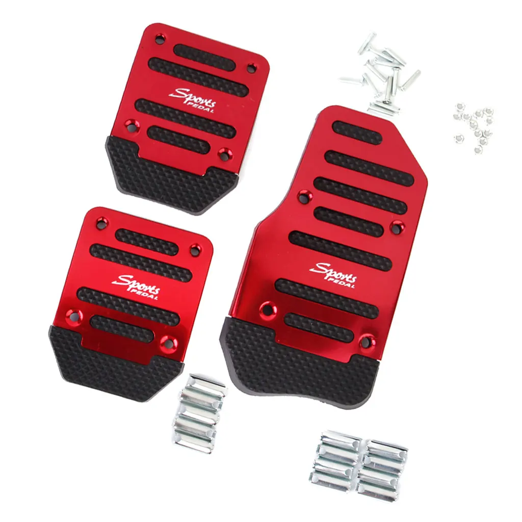 3 Pcs Sport MT Clutch Brake Pedal Interior for MT Vehicle Car Truck