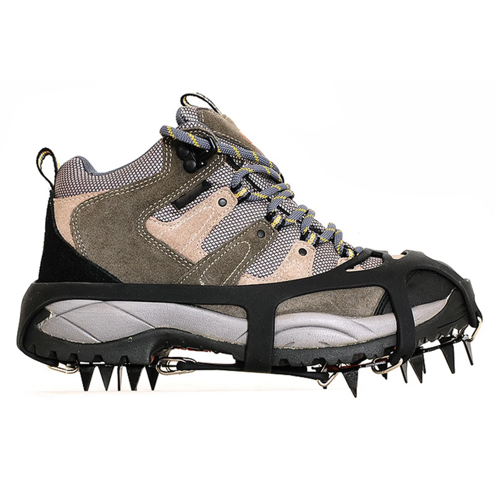 Ледолазание марганцевая сталь 18 прорезывателей Спайк Открытый прочный альпинистский Противоскользящий чехол для обуви подножка