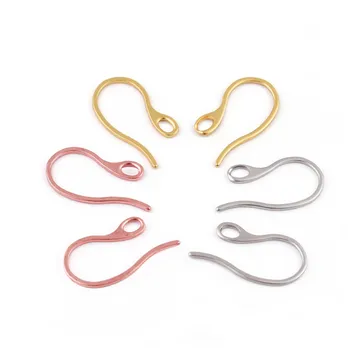

100pcs/lot Stainless Steel Gold/Silver Color Earring Hooks French Ear Wires for DIY Earrings Jewelry Making Findings Wholesale