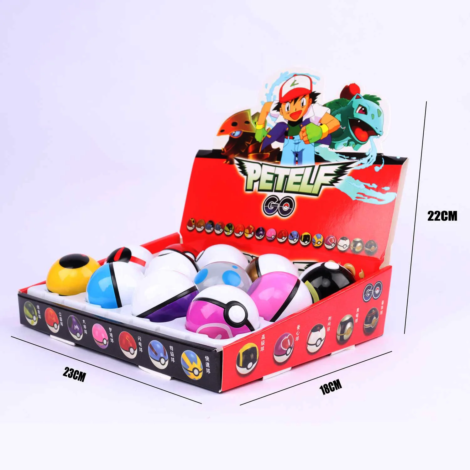 12 Pcs Pokemon Christmas Pikachu Action Figure Pokemon Game Poke Ball Model  Anime Figure Dolls Toy For Children Gift Pokeball