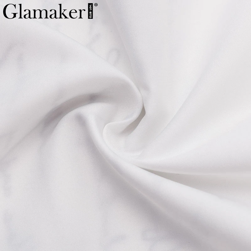 Glamaker, с буквенным принтом, Сексуальное Мини Короткое платье-рубашка, для женщин, белое, с длинным рукавом, вечерние, для клуба, платье, зима, осень, элегантное, облегающее платье