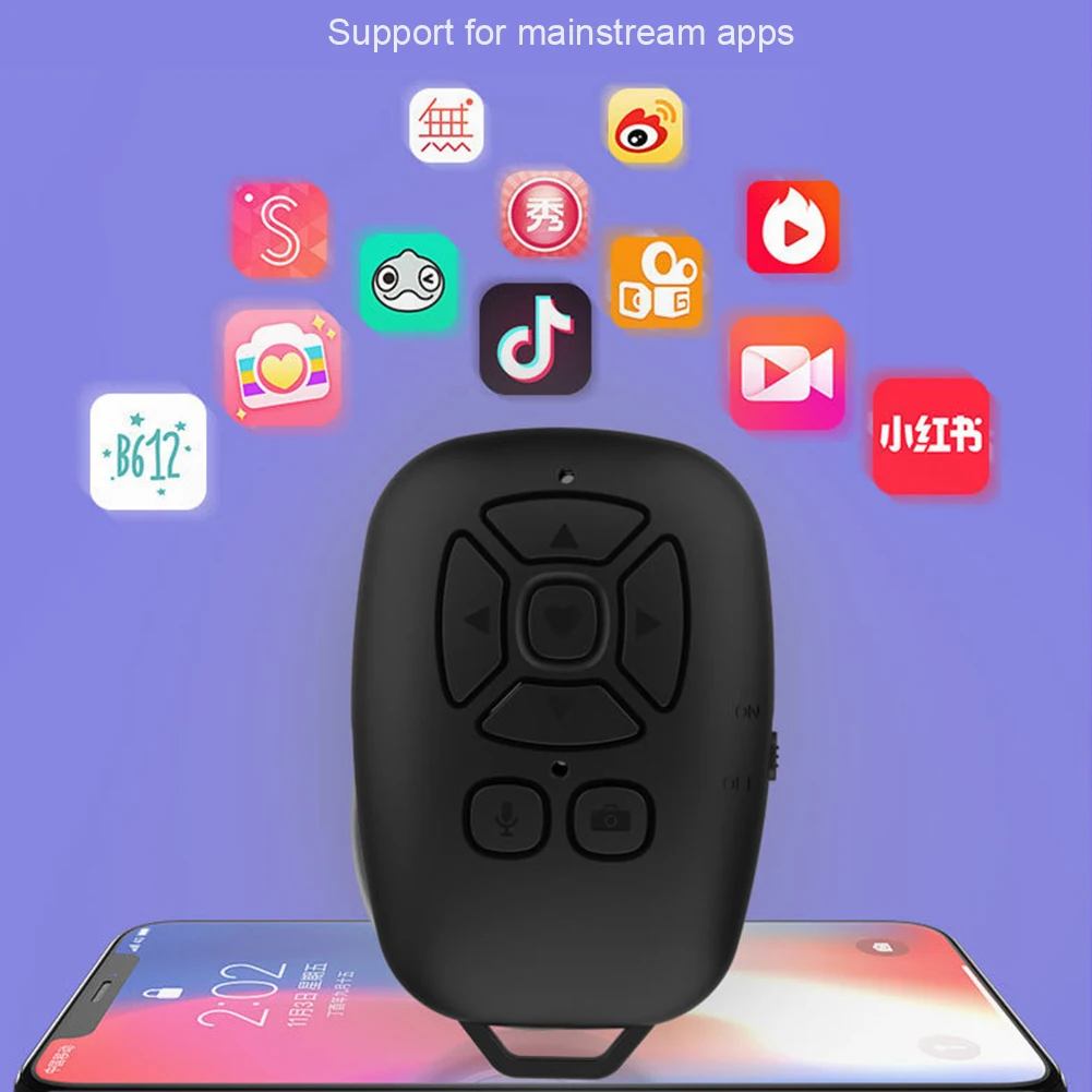 Selfie Camera Shutter Release Bluetooth-compatible Remote Control Button Wireless Controller for Phone E-book Turn Page