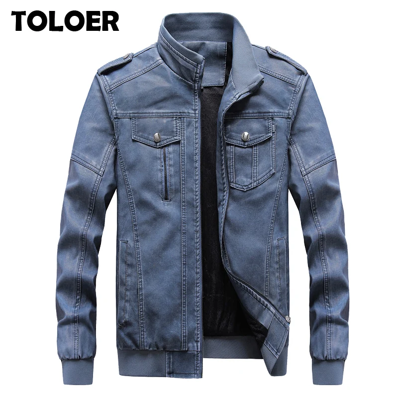 PU Military Jacket Men Casual Winter Autumn Army Fitness Leather Coats Bomber Anti-Leather Jackets jaqueta de couro masculina