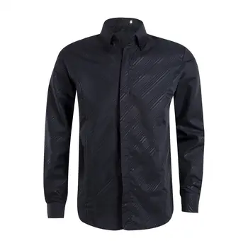 

2019 New Brand Button Solid Formal Shirt Men Luxury Stylish Casual Dress Shirt Slim Fit Long Sleeve Formal Shirt Tops