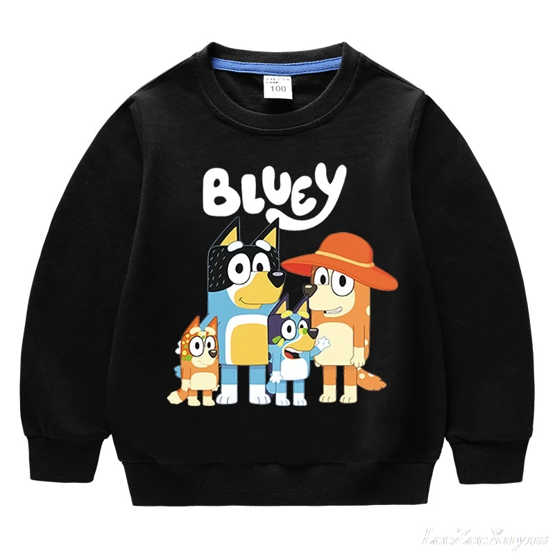 2020 детская bingo bluey пуловер с принтом толстовка капюшоном Одежда для мальчиков