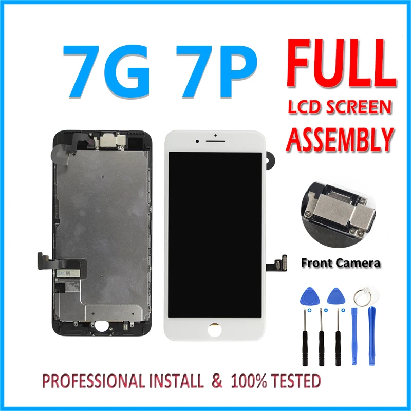Полный комплект ЖК дисплей для iPhone 7 Plus 7G в сборе сенсорный экран дигитайзер